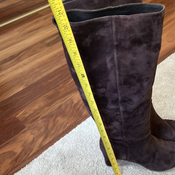 J McLaughlin rich chocolate brown suede tall boots. Size 10. - Picture 7 of 8